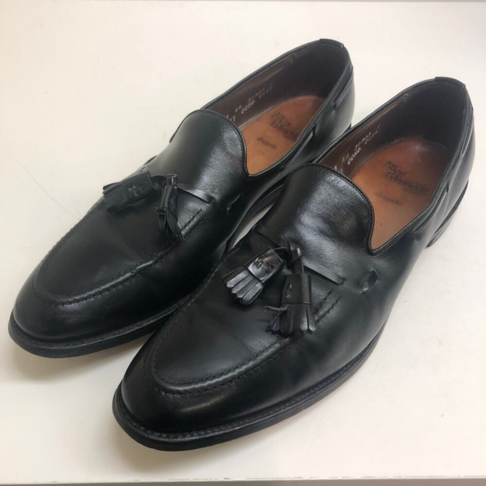 EXCELLENT Allen Edmonds Grayson Tassel Loafer Black Calfskin Size 13 Narrow